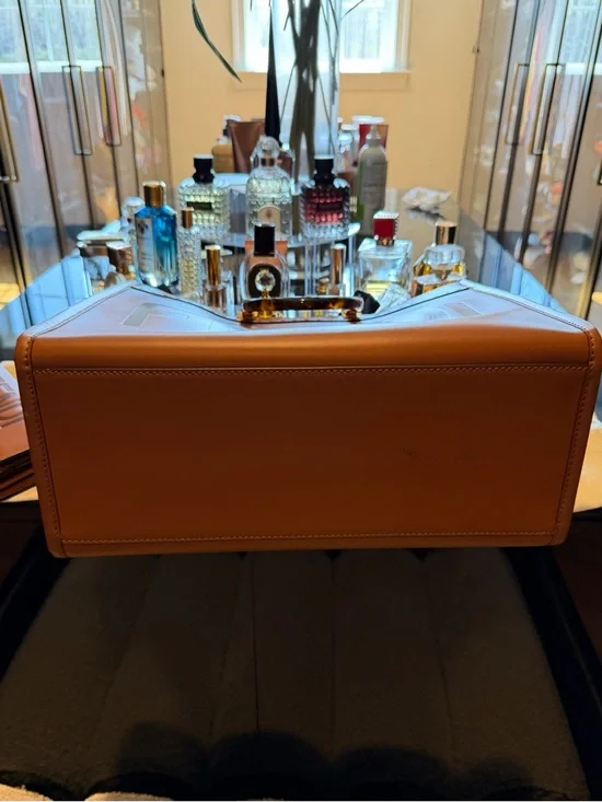 Fendi Cognac Leather Tote with Tortoiseshell Handles - Picture 3 of 7